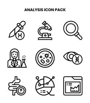 Analysis Line Bundle Icons Pack イラスト素材