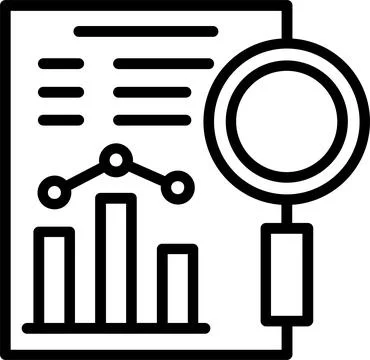 Analysis Line Icon Design Stock Illustration
