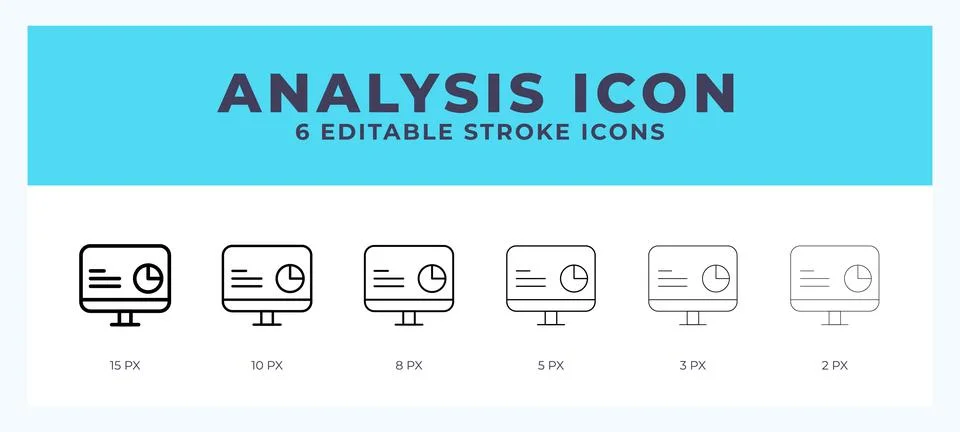 Analysis line icon vector illustration. Trendy styles. Illustrazione stock