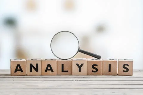 Analysis with a magnifying glass Stock Photos