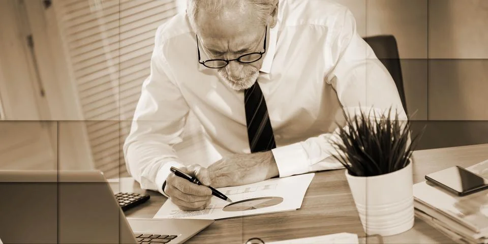 Analysis of marketing data, geometric pattern Foto stock