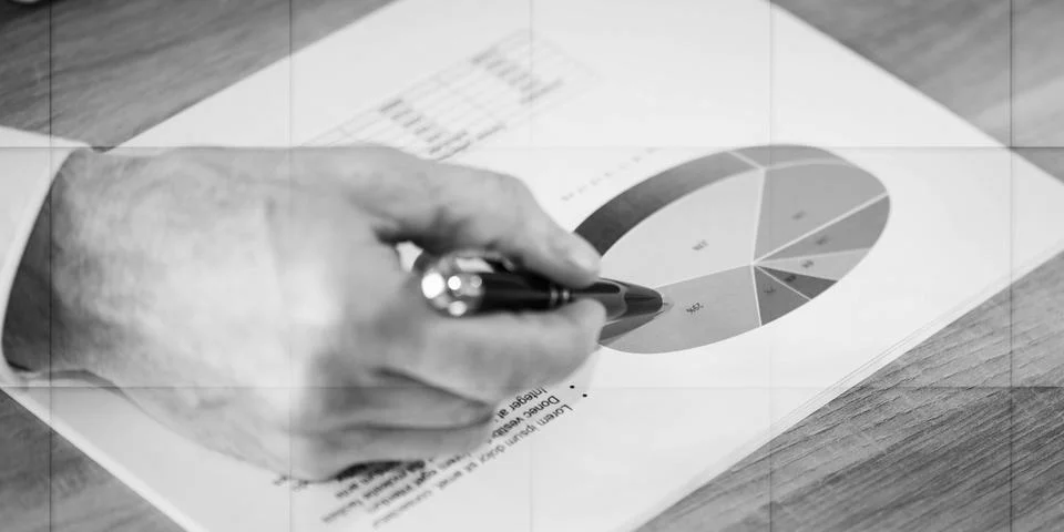 Analysis of marketing data, geometric pattern Foto stock