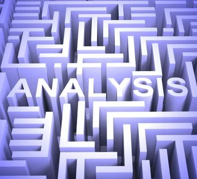 Analysis or analyse concept icon shows scrutiny of data or finan Stock Illustration
