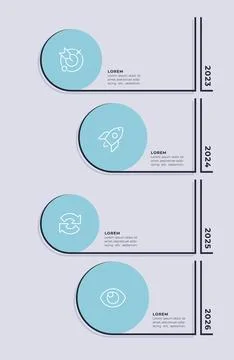 Analysis of organization development musical notes timeline infographic 4 ste Stock Illustration