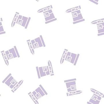 Analysis packages glyph vector seamless pattern sign Illustrazione stock