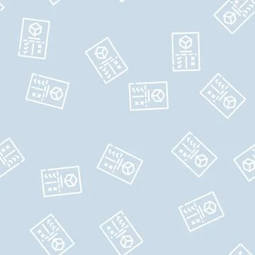 Analysis plus and minus production line vector seamless pattern Stock Illustration