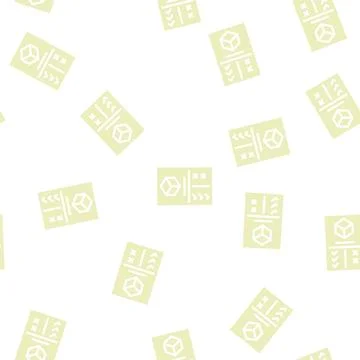 Analysis plus and minus production glyph vector seamless pattern Stock Illustration