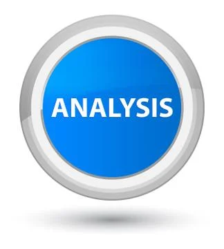 Analysis prime cyan blue round button 스톡 일러스트