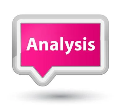 Analysis prime pink banner button Stock Illustration