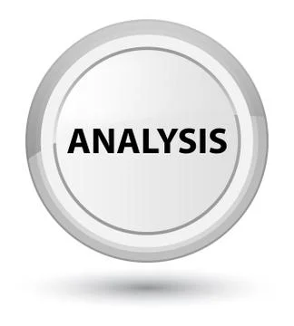 Analysis prime white round button Illustrazione stock