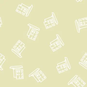 Analysis for protein, fat and carbohydrates line vector seamless pattern イラスト素材
