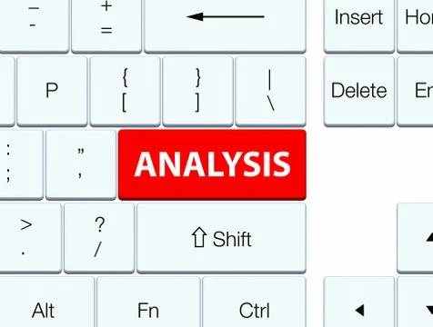 Analysis red keyboard button 스톡 일러스트