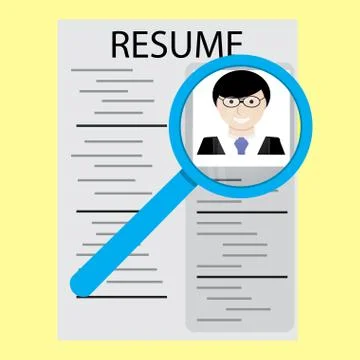 Analysis resume concept Stock Illustration