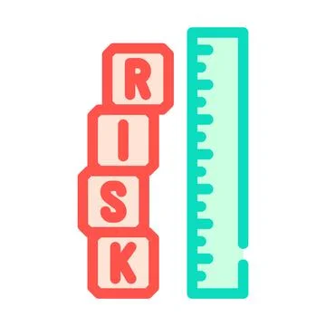 Analysis risk color icon vector illustration Illustration