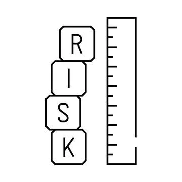 Analysis risk line icon vector illustration Stock Illustration