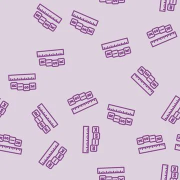 Analysis risk line vector seamless pattern Ilustração Stock