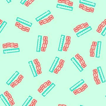 Analysis risk vector seamless pattern Illustration
