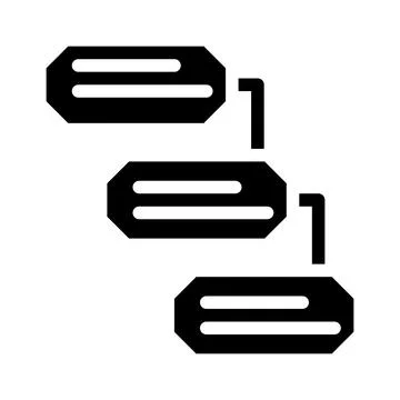 Analysis sequence glyph icon vector black illustration Illustration