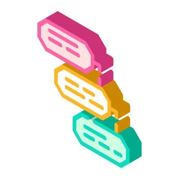Analysis sequence isometric icon vector color illustration Stock-Illustration