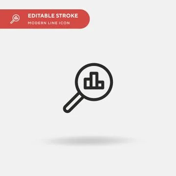 Analysis Simple vector icon. Illustration symbol design template for web mobi Stock Illustration