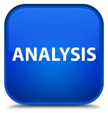 Analysis special blue square button Stock Illustration