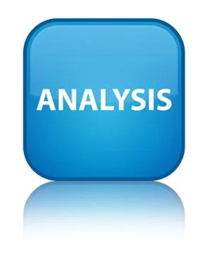 Analysis special cyan blue square button Stock Illustration