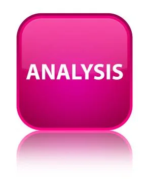 Analysis special pink square button Stock Illustration