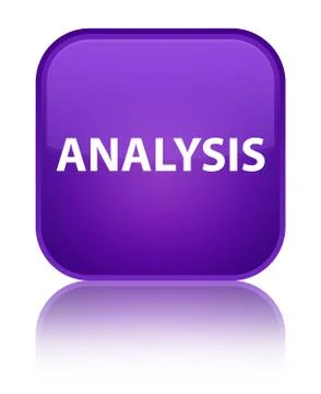Analysis special purple square button Stock Illustration