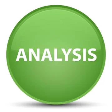 Analysis special soft green round button Stock Illustration