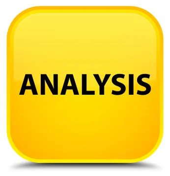 Analysis special yellow square button Stock Illustration