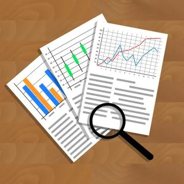 Analysis of statistical data Stock Illustration