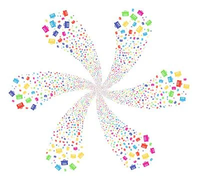 Analysis Swirl Flower Cluster Stock Illustration