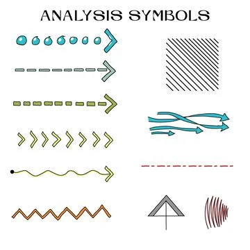 Analysis Symbols Vector Set Stock Illustration
