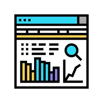 Analysis system color icon vector illustration イラスト素材