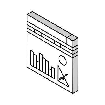 Analysis system isometric icon vector illustration イラスト素材