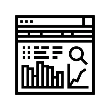 Analysis system line icon vector illustration Stock Illustration