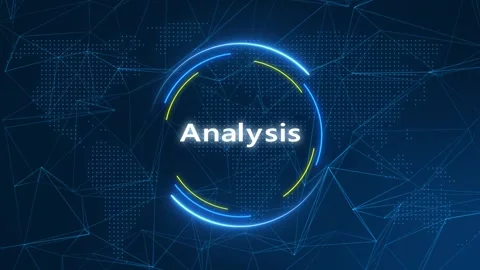 Analysis Text Effect Technology Background Video stock 262598850