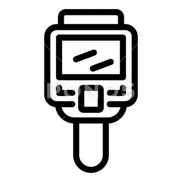 Analysis thermal imager icon, outline style: Graphic #151897461