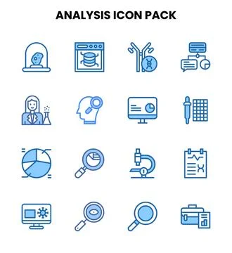 Analysis Two Colour Graphics Icons Pack イラスト素材