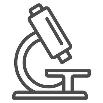 Analysis under microscope line icon, Medical tests concept, laboratory equipment Ilustração Stock