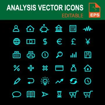 Analysis Vector Icons 04 Stock Illustration