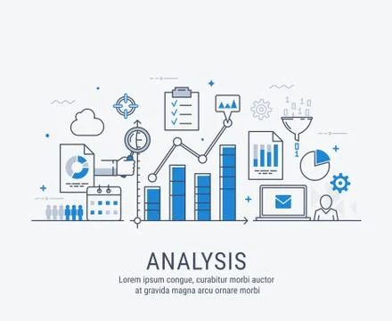 Analysis vector illustration 库存插图