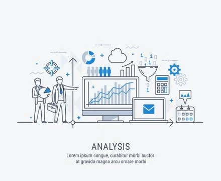 Analysis vector illustration Stock Illustration