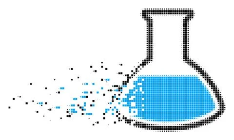 Analysis Vial Dust Pixel Icon Illustrazione stock