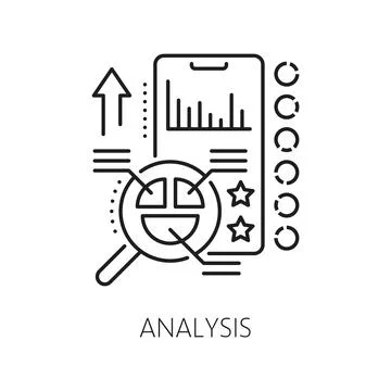 Analysis, web app develop and optimization icon 스톡 일러스트