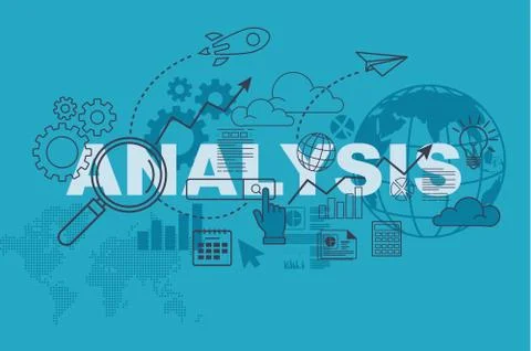 Analysis website banner concept Illustrazione stock
