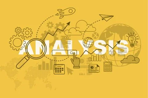 Analysis website banner concept Stock Illustration