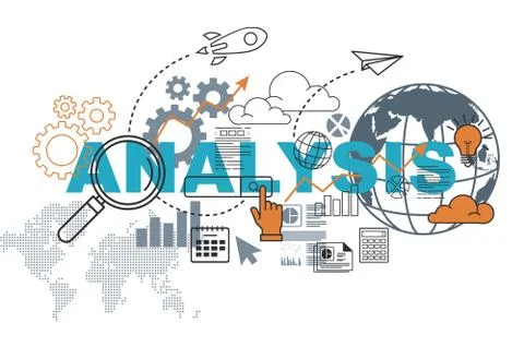 Analysis website banner concept Stock-Illustration