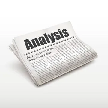 Analysis word on newspaper Stock Illustration