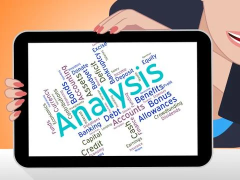 Analysis Word Shows Data Analytics And Analyse 스톡 일러스트